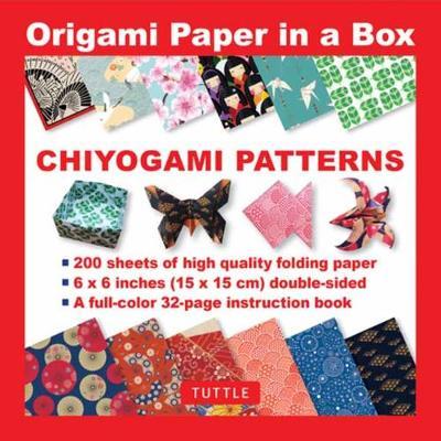 Origami Paper in a Box - Chiyogami Patterns: 200 Sheets of Tuttle Origami Paper: 6x6 Inch High-Quality Origami Paper Printed with 12 Different Pattern - Tuttle Publishing