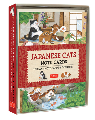 Japanese Cats Note Cards: 12 Blank Note Cards & Envelopes (6 X 4 Inch Cards in a Box) - Tuttle Editors