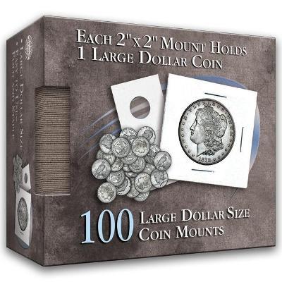 Large Dollar 2x2 Coin Mounts Cube 100 Count - Whitman