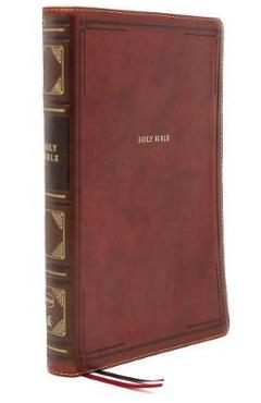 Coperta cărții 'Nkjv, Thinline Bible, Large Print, Leathersoft, Brown, Thumb Indexed, Comfort Print: Holy Bible, New King James Version'