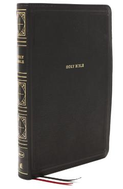 Nkjv, Thinline Bible, Giant Print, Leathersoft, Black, Thumb Indexed, Red Letter Edition, Comfort Print: Holy Bible, New King James Version - Thomas Nelson