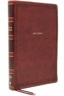 Nkjv, Thinline Bible, Giant Print, Leathersoft, Brown, Thumb Indexed, Red Letter Edition, Comfort Print: Holy Bible, New King James Version - Thomas Nelson