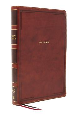 Nkjv, Thinline Bible, Giant Print, Leathersoft, Brown, Red Letter Edition, Comfort Print: Holy Bible, New King James Version - Thomas Nelson