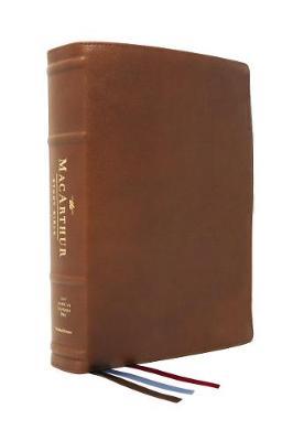 Nasb, MacArthur Study Bible, 2nd Edition, Premium Goatskin Leather, Brown, Premier Collection, Comfort Print: Unleashing God's Truth One Verse at a Ti - John F. Macarthur