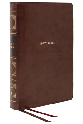 Nkjv, Reference Bible, Classic Verse-By-Verse, Center-Column, Leathersoft, Brown, Indexed, Red Letter Edition, Comfort Print - Thomas Nelson