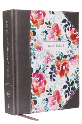 KJV, Journal the Word Bible, Cloth Over Board, Pink Floral, Red Letter Edition, Comfort Print: Reflect, Journal, or Create Art Next to Your Favorite V - Thomas Nelson