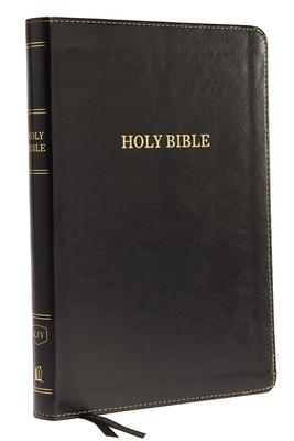 KJV, Thinline Bible, Large Print, Imitation Leather, Black, Indexed, Red Letter Edition - Thomas Nelson
