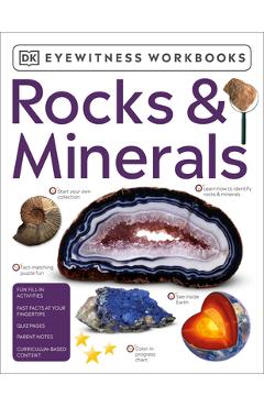 Coperta cărții 'Eyewitness Workbooks Rocks & Minerals - Dk'