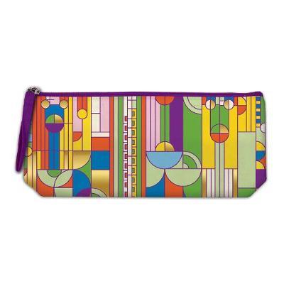 Frank Lloyd Wright Saguaro Cactus and Forms Handmade Embroidered Pencil Pouch - Galison