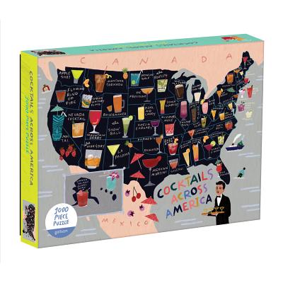 Cocktail Map of the USA 1000 Piece Puzzle - Galison