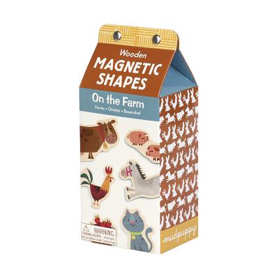 On the Farm Wooden Magnetic Shapes - Mudpuppy