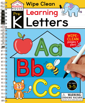 Coperta cărții 'Learning Letters (Pre-K Wipe Clean Workbook): Preschool Wipe Clean Activity Workbook, Ages 3-5, Letter Tracing,'
