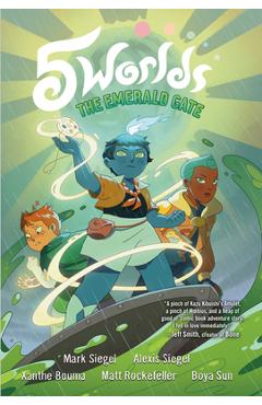 Coperta cărții '5 Worlds Book 5: The Emerald Gate - Mark Siegel'