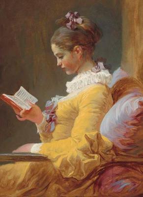 A Young Girl Reading Notebook - Jean-honore Fragonard