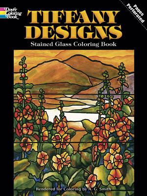 Coperta cărții 'Tiffany Designs Stained Glass Coloring Book - A. G. Smith'