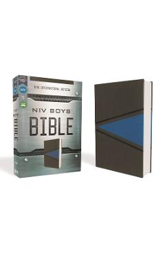 Poza produsului Niv, Boys Bible, Leathersoft, Gray/Blue, Comfort Print - Zondervan