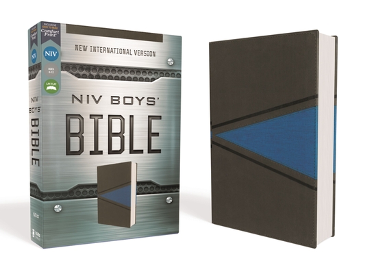 Niv, Boys Bible, Leathersoft, Gray/Blue, Comfort Print - Zondervan