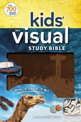 Niv, Kids' Visual Study Bible, Leathersoft, Bronze, Full Color Interior: Explore the Story of the Bible---People, Places, and History - Zondervan