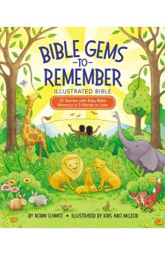 Poza produsului Bible Gems to Remember Illustrated Bible: 52 Stories with Easy Bible Memory in 5 Words or Less - Robin Schmitt