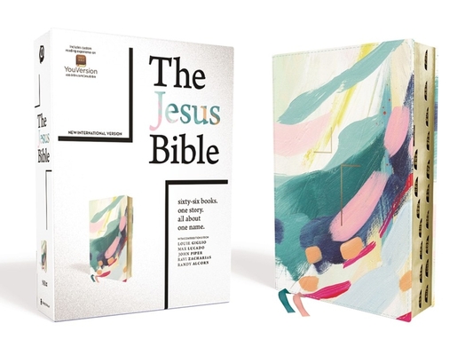 The Jesus Bible Artist Edition, Niv, Leathersoft, Multi-Color/Teal, Thumb Indexed, Comfort Print - Passion