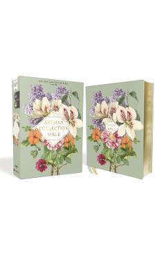 Poza produsului Nasb, Artisan Collection Bible, Leathersoft, Sage Floral, Red Letter Edition, 1995 Text, Comfort Print - Zondervan