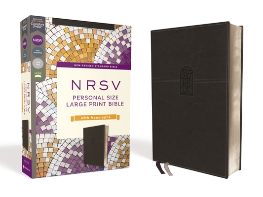 Nrsv, Personal Size Large Print Bible with Apocrypha, Leathersoft, Black, Comfort Print - Zondervan