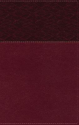 Nasb, Thinline Bible, Large Print, Leathersoft, Burgundy, Red Letter Edition, 2020 Text, Thumb Indexed, Comfort Print - Zondervan