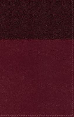 Nasb, Thinline Bible, Large Print, Leathersoft, Burgundy, Red Letter Edition, 2020 Text, Comfort Print - Zondervan