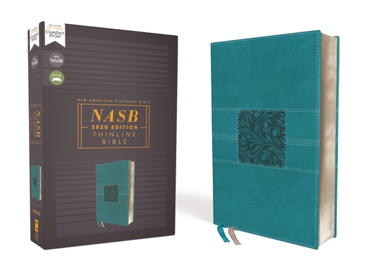 Nasb, Thinline Bible, Leathersoft, Teal, Red Letter Edition, 2020 Text, Comfort Print - Zondervan