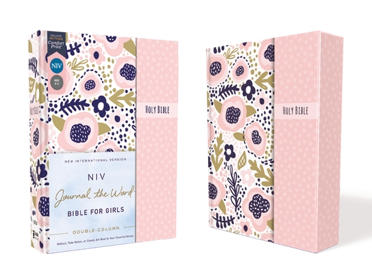Niv, Journal the Word Bible for Girls, Double-Column, Hardcover, Pink, Magnetic Closure, Red Letter, Comfort Print: Reflect, Take Notes, or Create Art - Zondervan