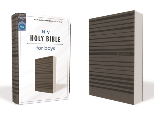 Niv, Holy Bible for Boys, Soft Touch Edition, Leathersoft, Gray, Comfort Print - Zondervan