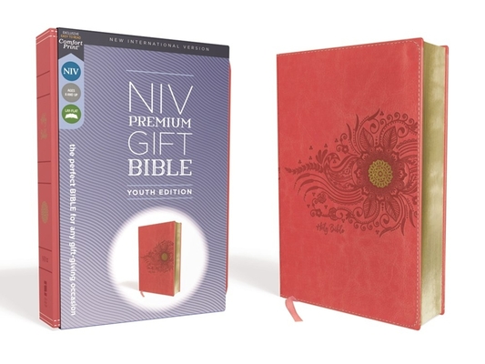 Niv, Premium Gift Bible, Youth Edition, Leathersoft, Coral, Red Letter Edition, Comfort Print: The Perfect Bible for Any Gift-Giving Occasion - Zondervan
