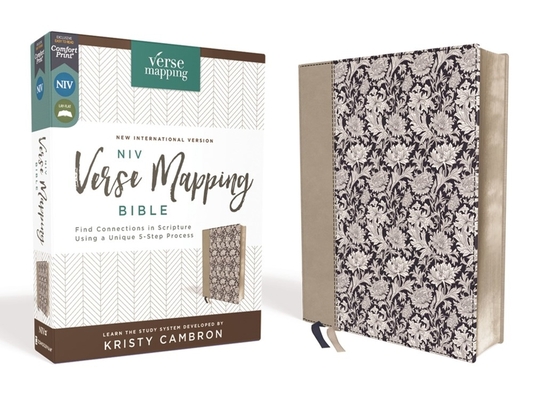 Niv, Verse Mapping Bible, Leathersoft, Navy Floral, Comfort Print: Find Connections in Scripture Using a Unique 5-Step Process - Kristy Cambron