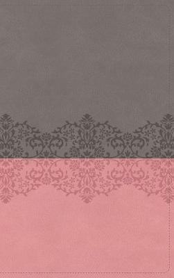 Niv, Life Application Study Bible, Third Edition, Large Print, Leathersoft, Gray/Pink, Indexed, Red Letter Edition - Zondervan