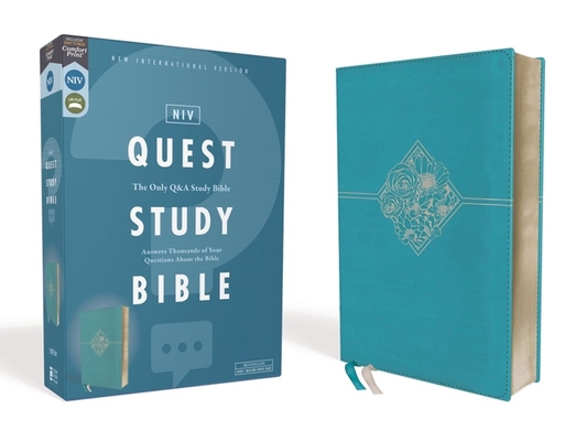 Niv, Quest Study Bible, Leathersoft, Blue, Comfort Print: The Only Q and A Study Bible - Christianity Today Intl