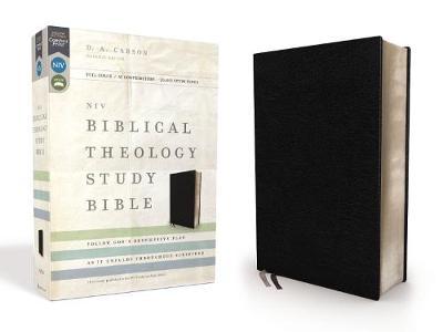 NIV, Biblical Theology Study Bible, Bonded Leather, Black, Comfort Print: Follow God's Redemptive Plan as It Unfolds Throughout Scripture - D. A. Carson