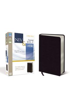 Coperta cărții 'Side-By-Side Bible-PR-NIV/MS-Large Print: Two Bible Versions Together for Study and Comparison - Zondervan'