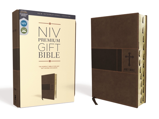 Niv, Premium Gift Bible, Leathersoft, Brown, Red Letter Edition, Indexed, Comfort Print - Zondervan
