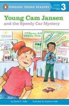 Coperta cărții 'Young Cam Jansen and the Speedy Car Mystery - David A. Adler'