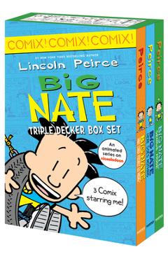 Coperta cărții 'Big Nate: Triple Decker Box Set: Big Nate: What Could Possibly Go Wrong? and Big Nate: Here Goes Nothing, and Big Nate:'