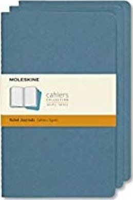 Moleskine Cahier Journal, Large, Ruled, Brisk Blue (8.25 X 5) - Moleskine