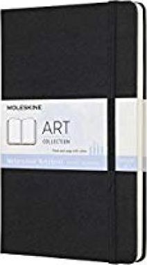 Moleskine Art Collection Watercolour Notebook, Large, Plain, Black, Hard Cover (5 X 8.25) - Moleskine