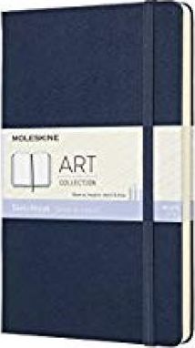 Moleskine Art Collection Sketchbook, Large, Plain, Blue Sapphire, Hard Cover (5 X 8.25) - Moleskine