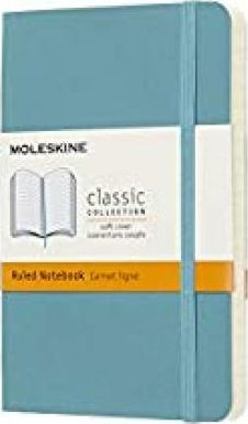 Moleskine Classic Notebook, Pocket, Ruled, Blue Reef, Soft Cover (3.5 X 5.5) - Moleskine
