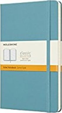 Moleskine Classic Notebook, Large, Ruled, Blue Reef, Hard Cover (5 X 8.25) - Moleskine