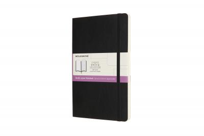 Moleskine Notebook, Ruled-Plain Black, Large, Soft Cover (5 X 8.25) - Moleskine