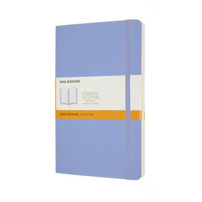 Moleskine Classic Notebook, Large, Ruled, Hydrangea Blue, Soft Cover (5 X 8.25) - Moleskine