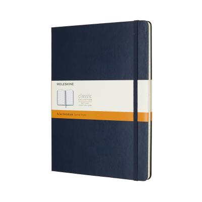 Moleskine Classic Notebook, Extra Large, Ruled, Sapphire Blue, Hard Cover (7.5 X 10) - Moleskine