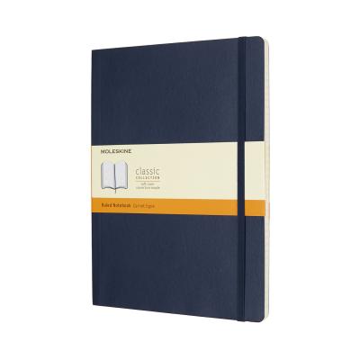 Moleskine Classic Notebook, Extra Large, Ruled, Sapphire Blue, Soft Cover (7.5 X 10) - Moleskine