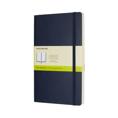 Moleskine Classic Notebook, Large, Plain, Sapphire Blue, Soft Cover (5 X 8.25) - Moleskine